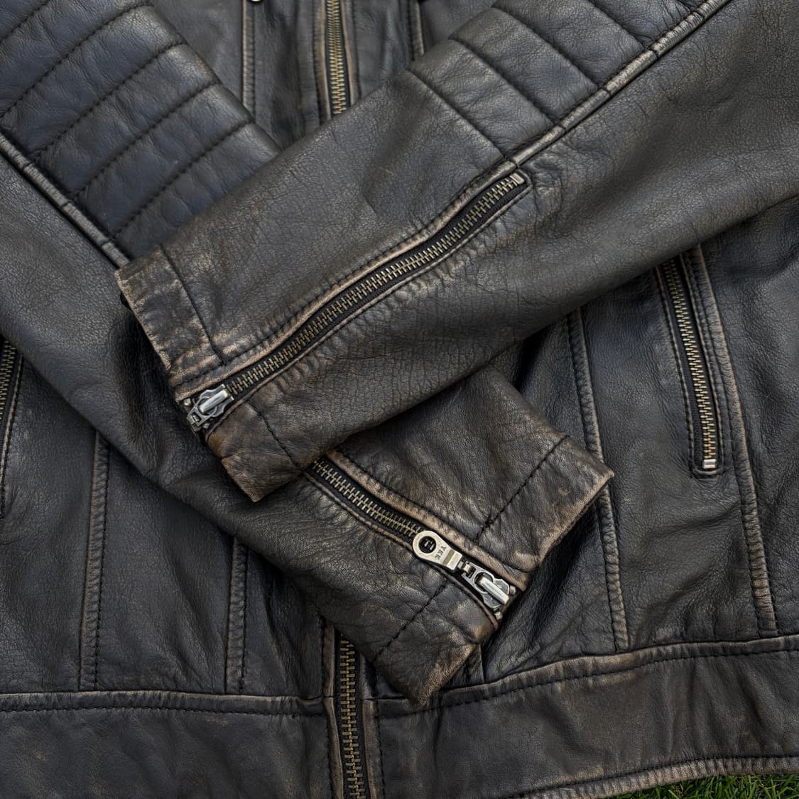 M)DANIER 워싱 가죽 자켓 상품이미지4