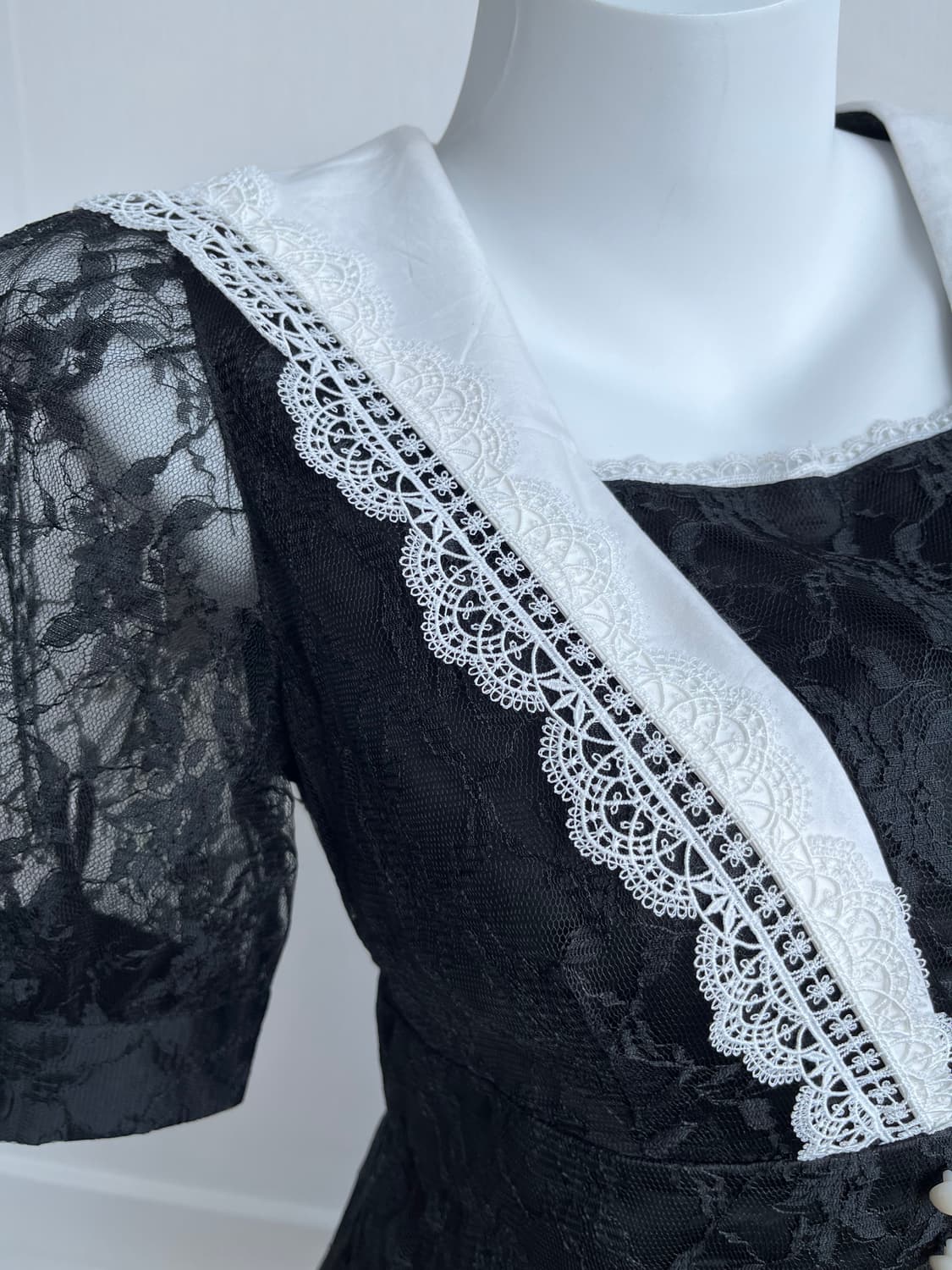 BUBBLES 레이스 카라 원피스 상품이미지2