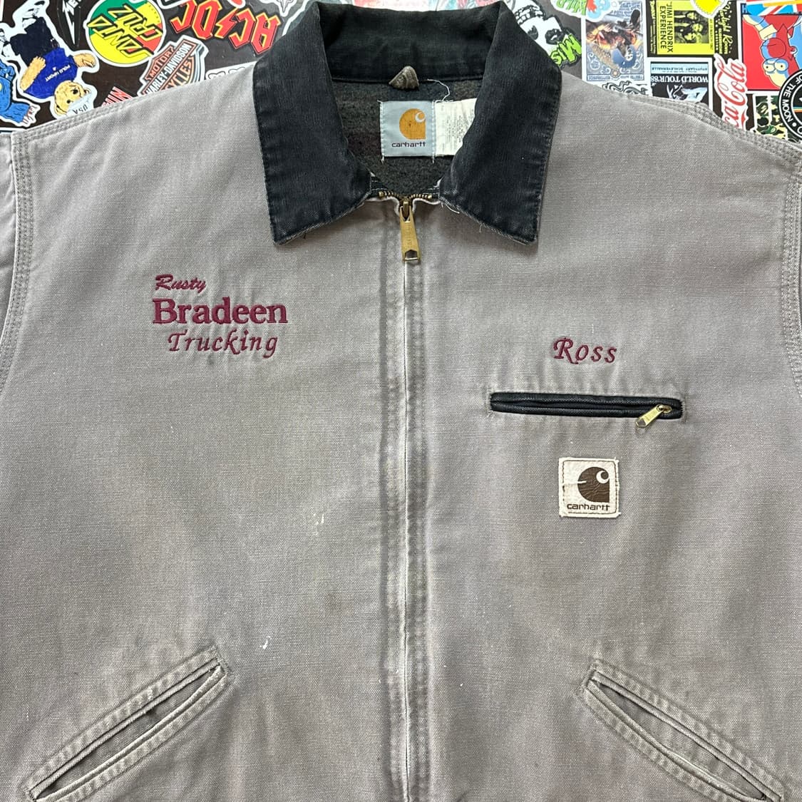 90s USA 칼하트 J76 CMT 샌드스톤 디트로이트 자켓 XL-R 상품이미지3