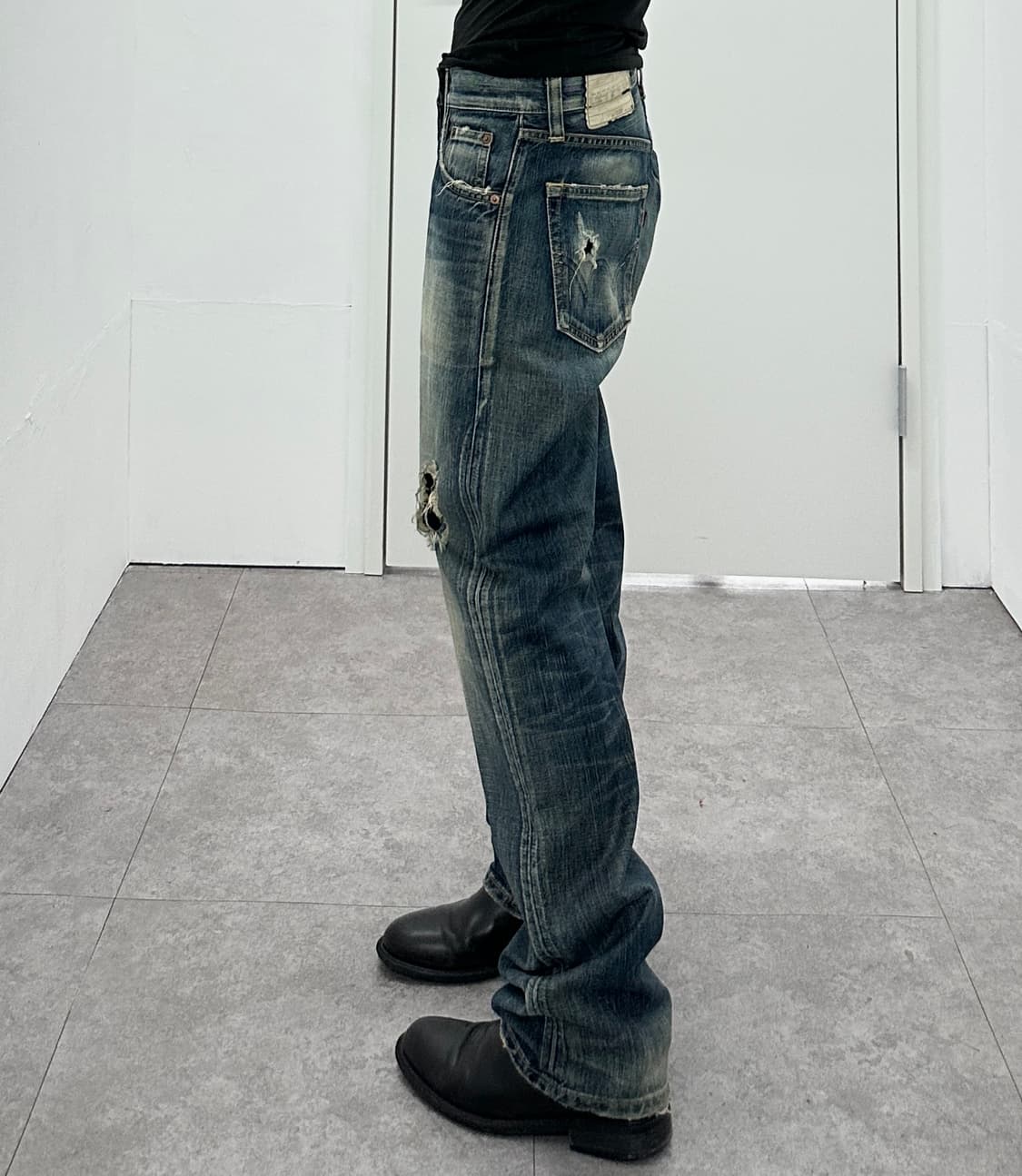 EDWIN 503 distressed washing denim pants 상품이미지4