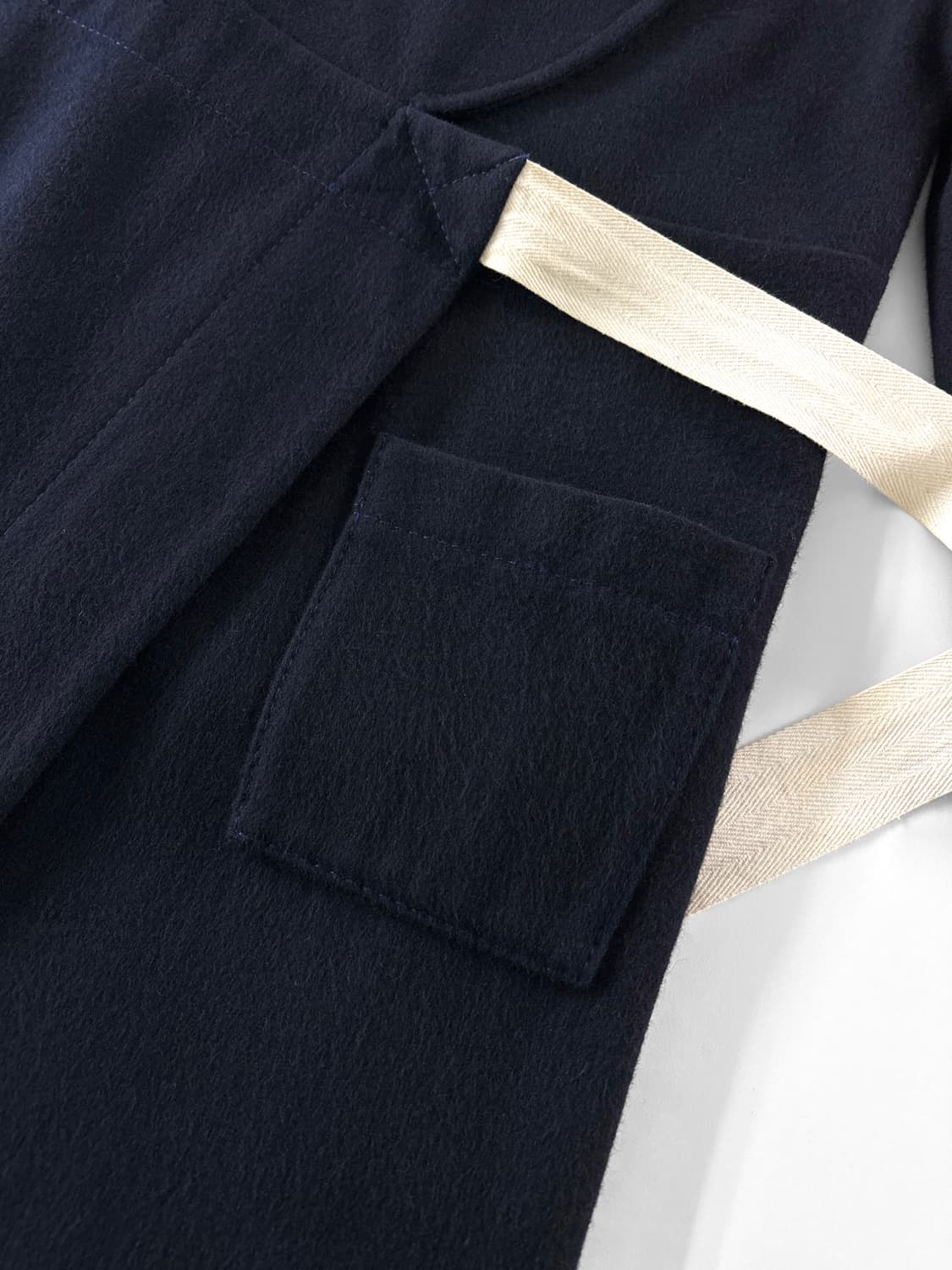 빈티지 Homspun 후디드 울 랩 코트 상품이미지9