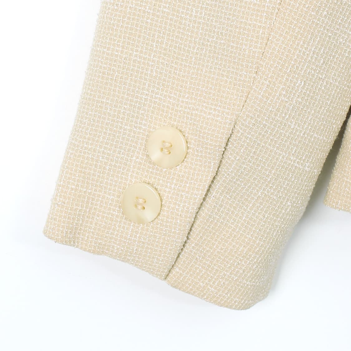 일본 빈티지 아이보리 트위드 자켓 스커트 셋업 세트 상품이미지6