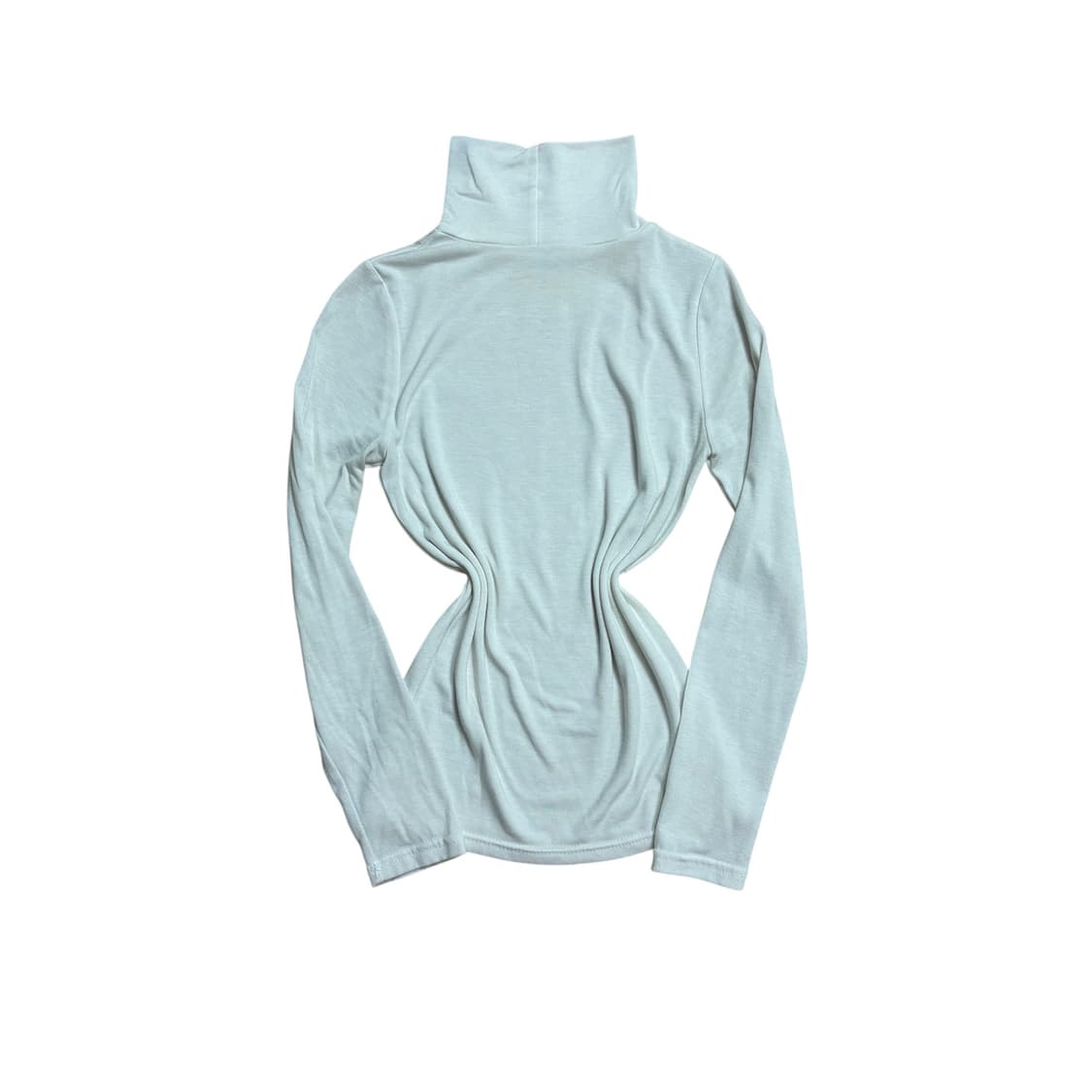 Vintage 기본 화이트 목폴라 긴팔 T  상품이미지1