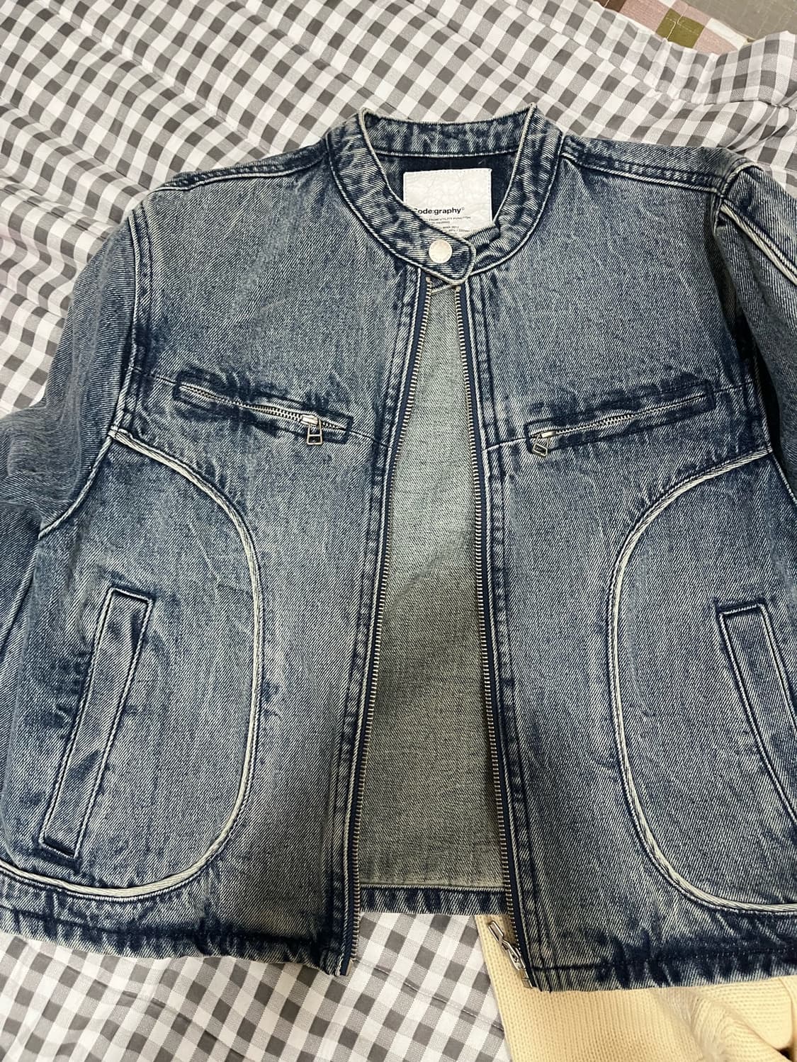 코드그라피 데님 라이더 자켓 상품이미지1