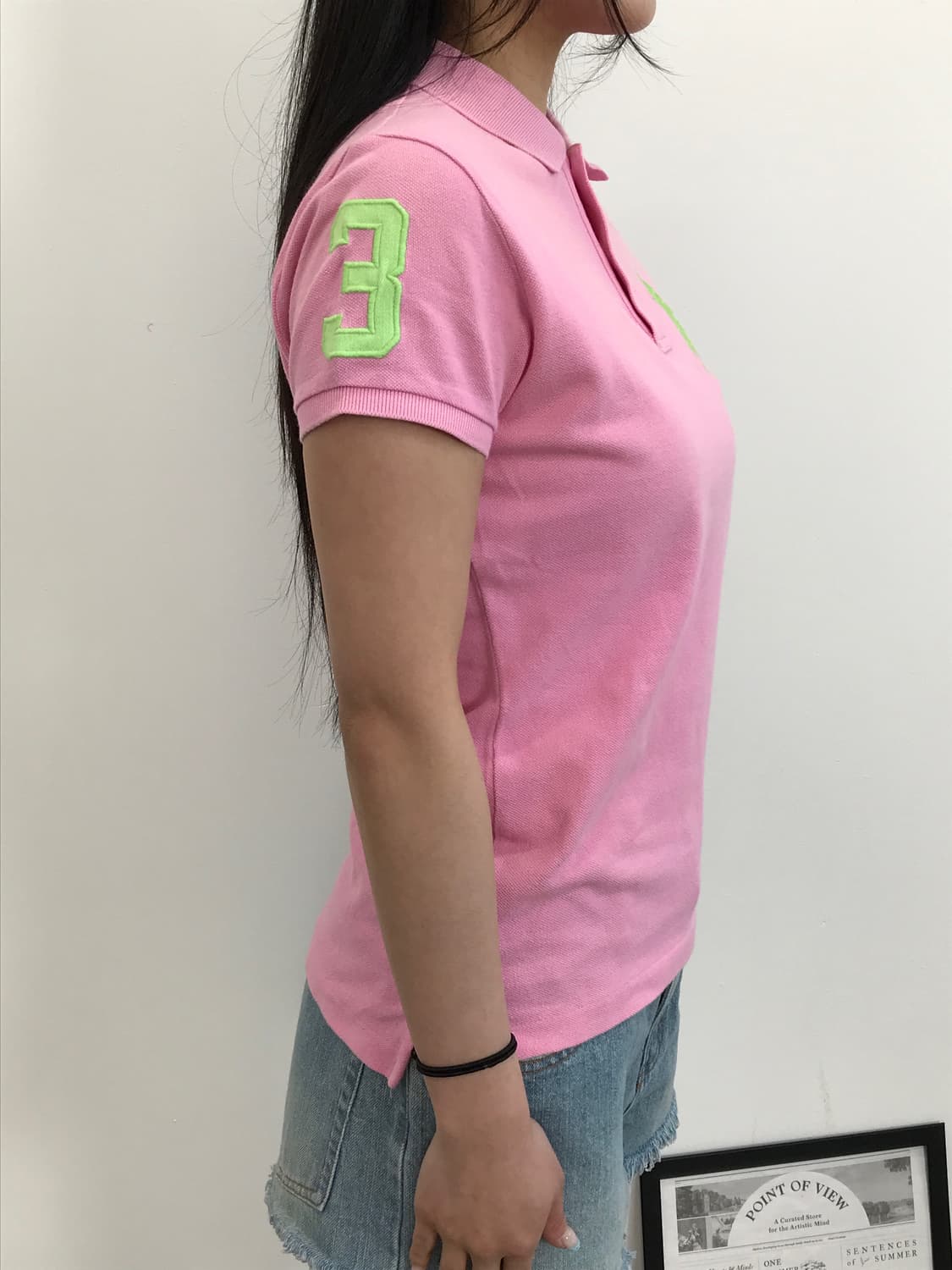 Ralph Lauren Pink & Green Big Pony Shirt 상품이미지4