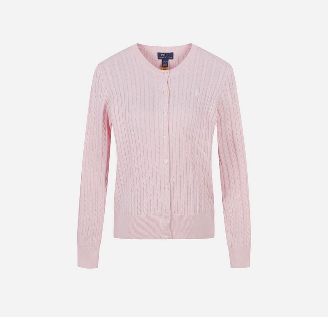 [새상품]폴로 랄프로렌 케이블 니트 가디건 핑크 칠드런 상품이미지6