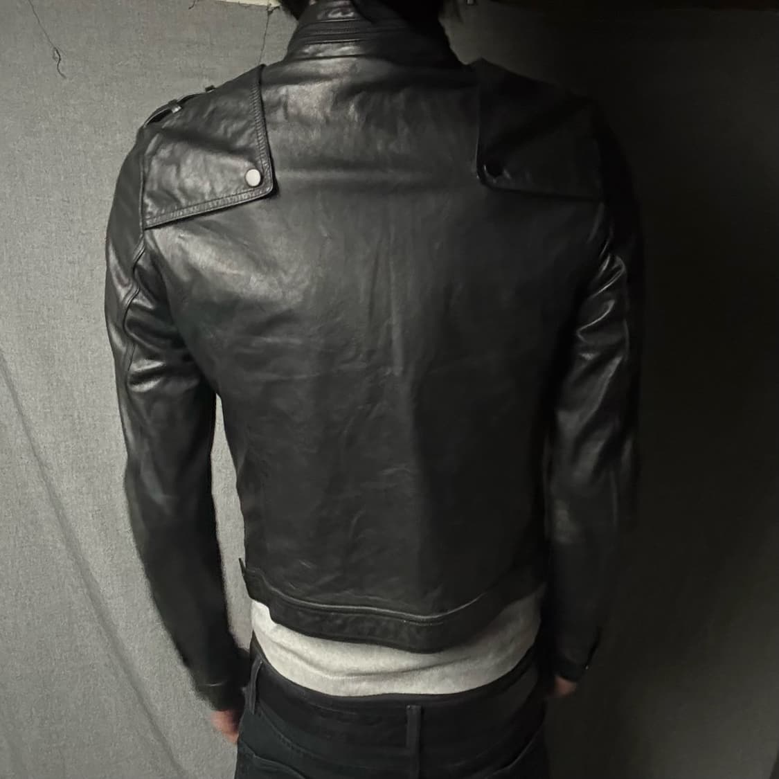 lamb skin pocket leather jacket 상품이미지5