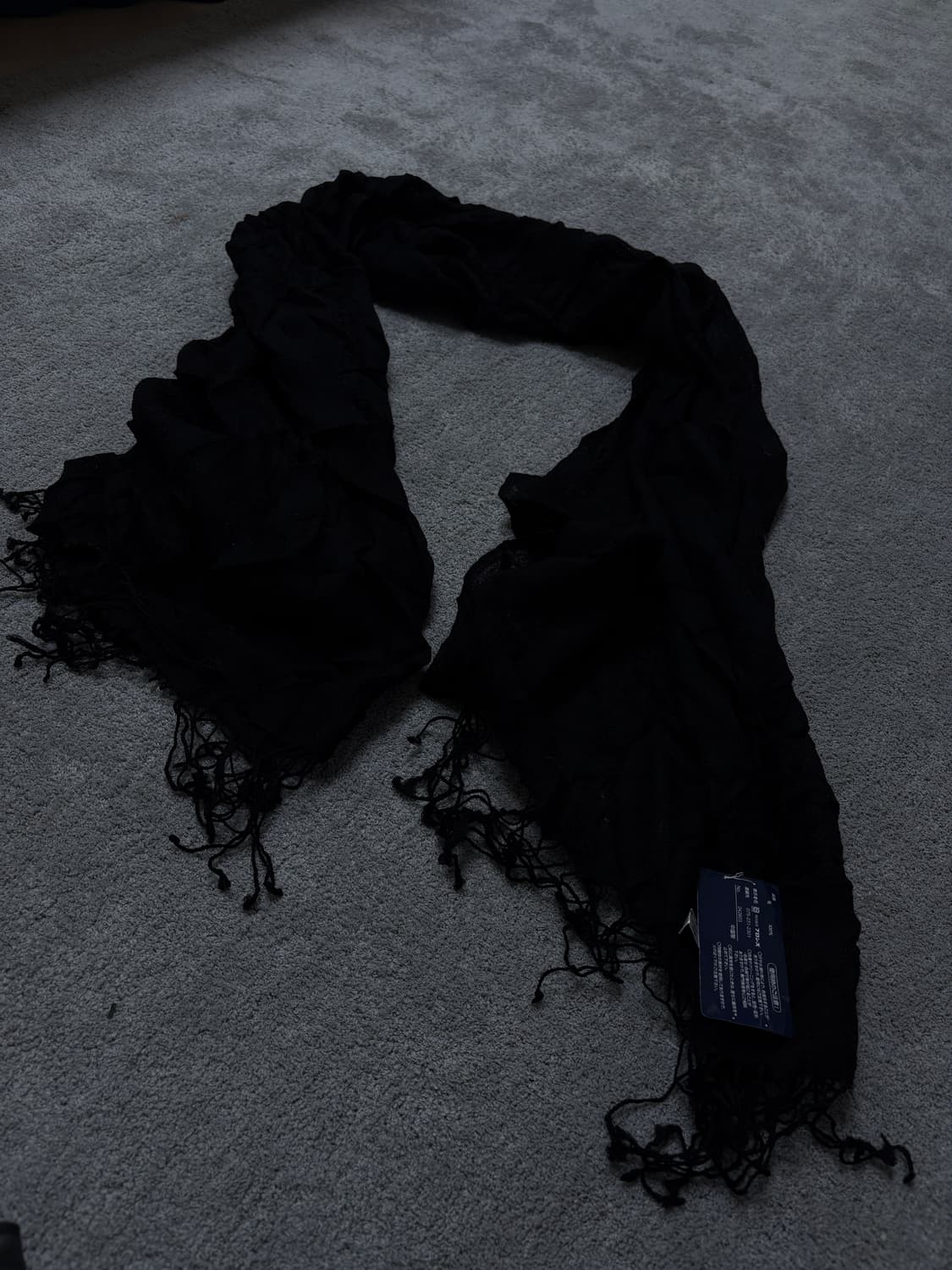 Vintage v-kei punk mood black scarf 상품이미지3