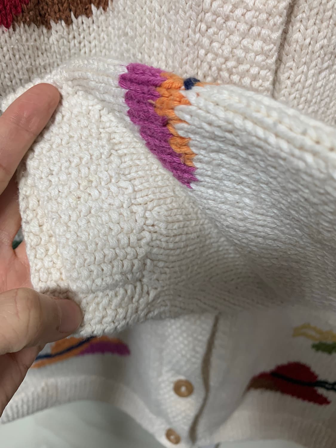 Cotton salsa 페루 빈티지 자수니트 모리걸하구미 상품이미지4