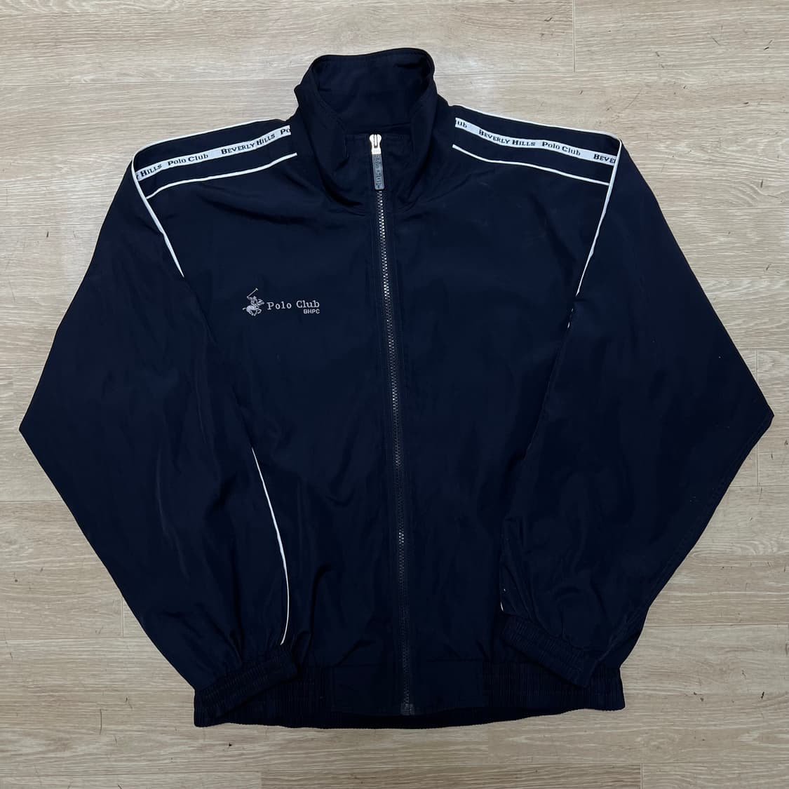 비버리힐스 폴로 클럽 로고 테이핑 라인 바람막이 자켓 [네이비] M/95 상품이미지1