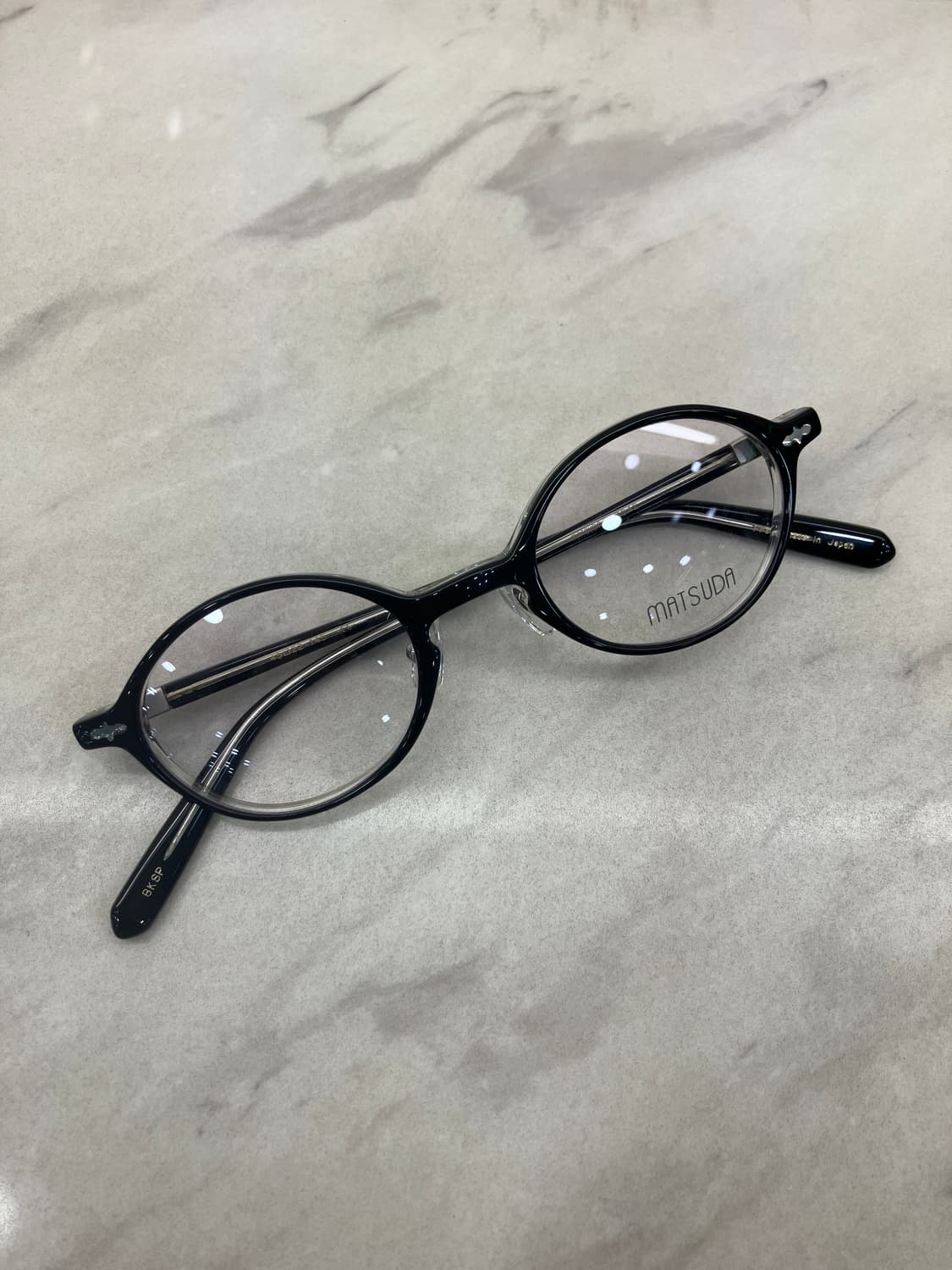 마츠다 MATSUDA 블랙클리어 오벌 뿔테 안경 상품이미지1