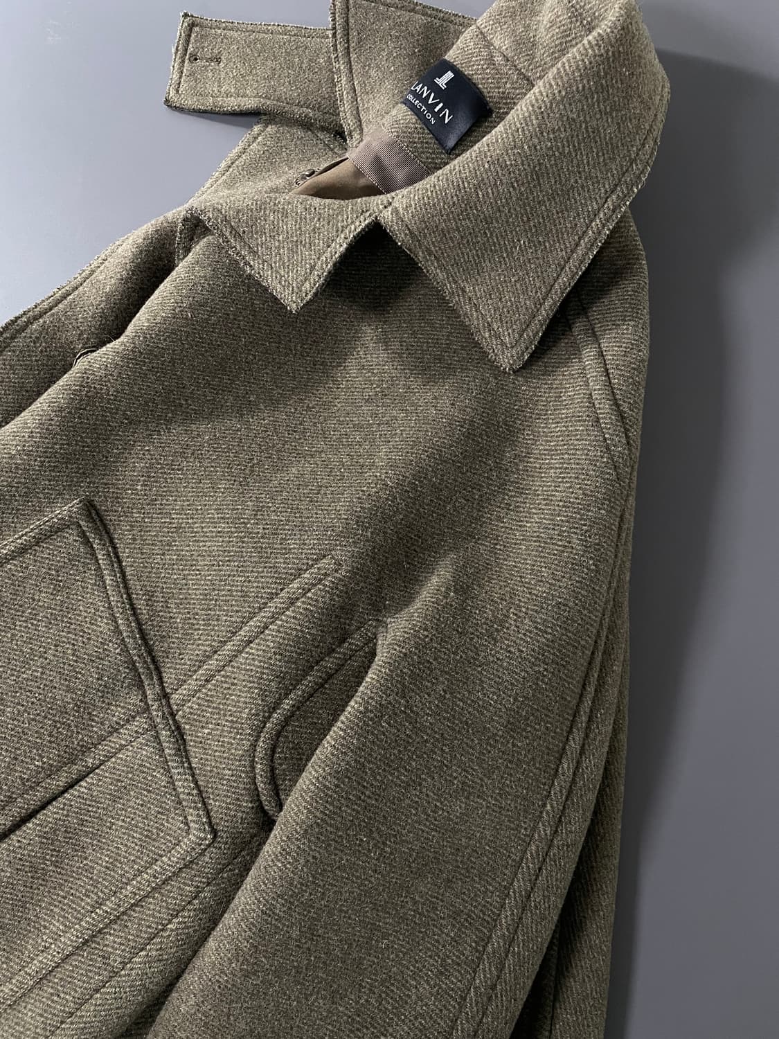 [M] 랑방 컬렉션 헤링본 오버핏 코트 상품이미지4