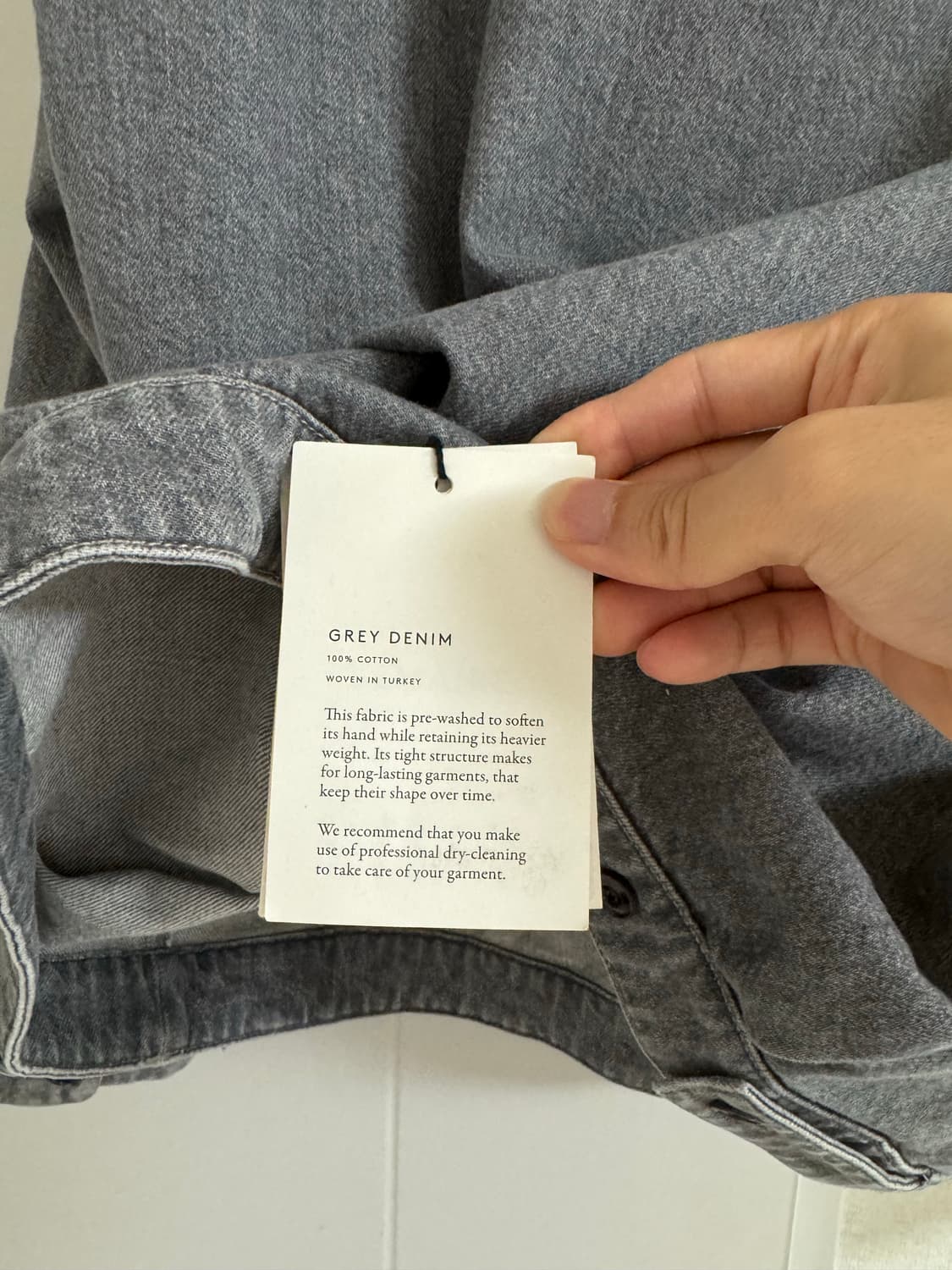 르메르 지퍼 탑 데님 스톤 그레이 M 상품이미지4