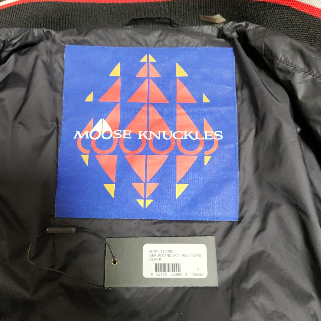 무스너클 패딩 블랙 L(105size) 상품이미지4