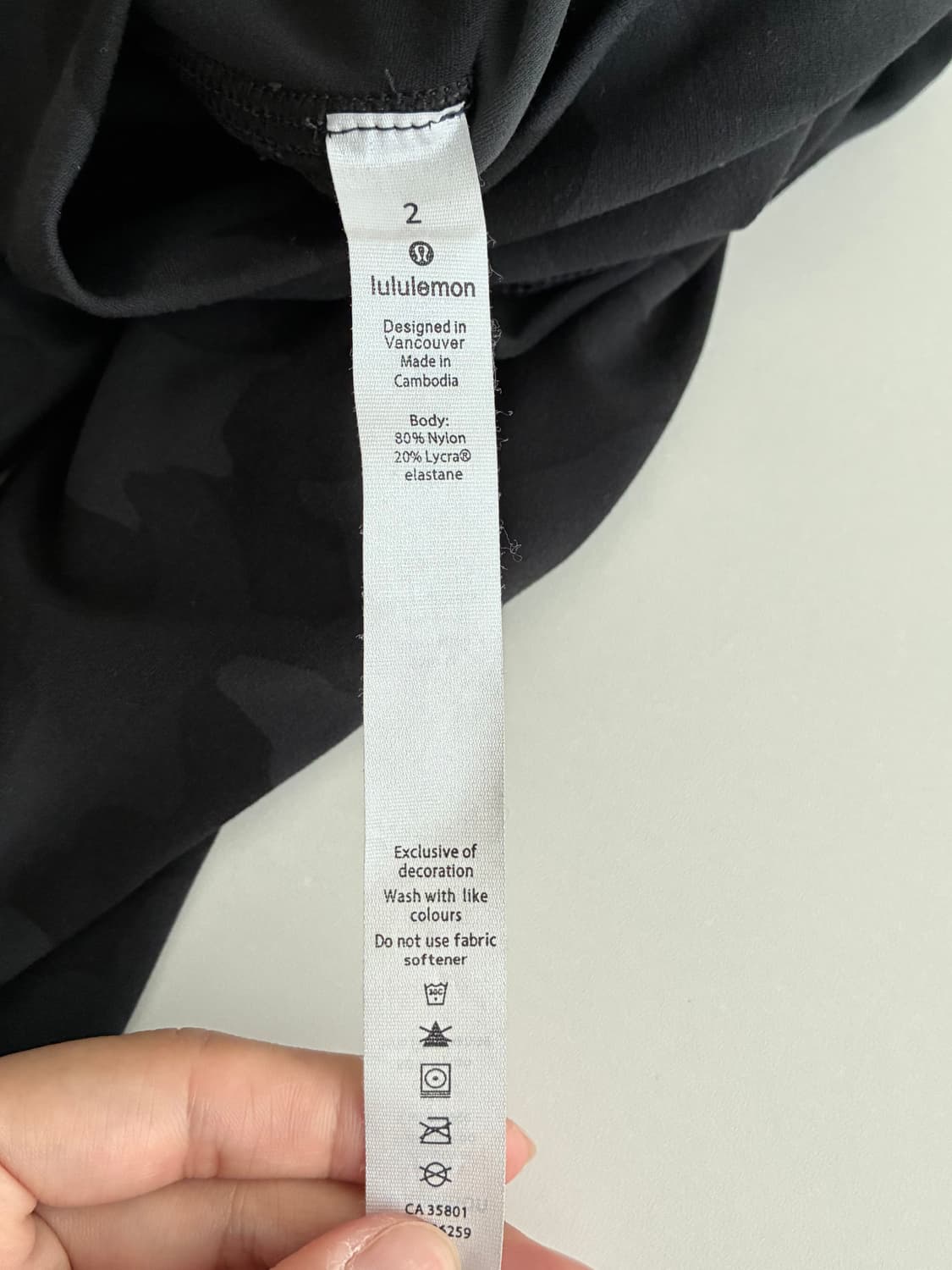 2) 룰루레몬 카모플라쥬 패턴 레깅스 블랙 상품이미지4