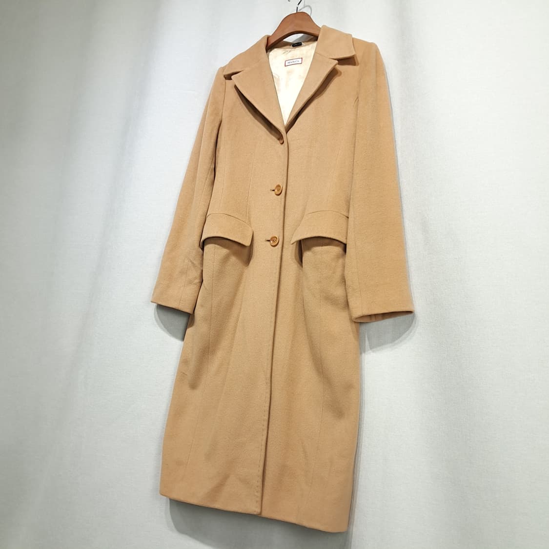 CL288 M 막스마라 막스앤코 90s 이태리판 울앙고라 싱글 카멜 코 상품이미지10