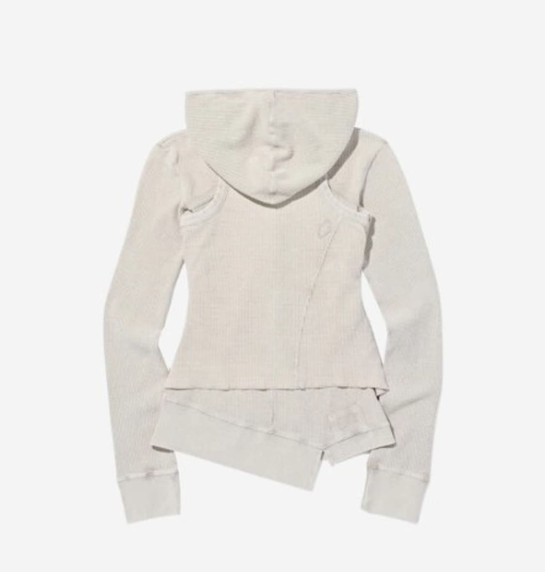 미스치프 레이어드 와플 후드 세트 블리치드 베이지 상품이미지2