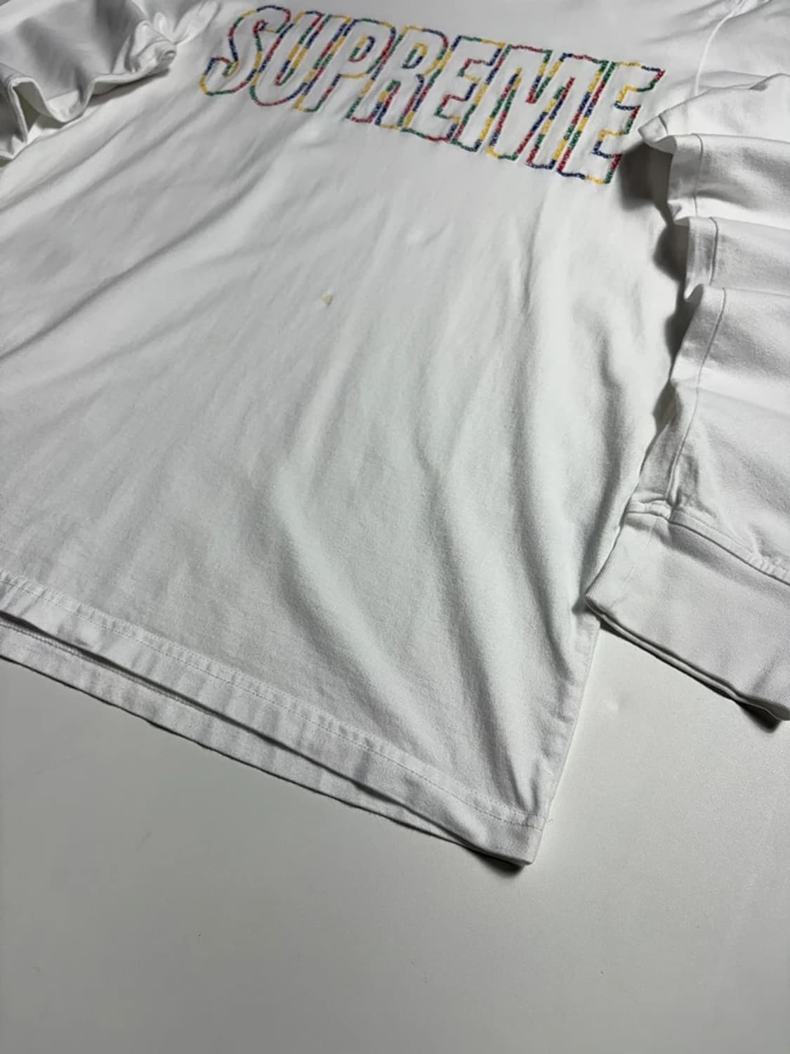 슈프림 인터내셔널 화이트 코튼 롱 슬리브 R2370 상품이미지3