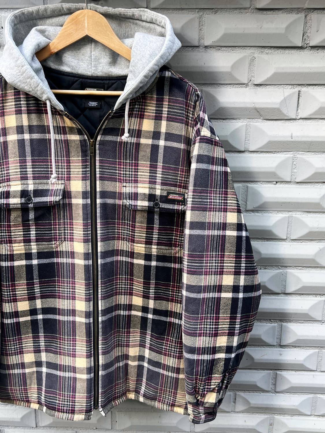 Supreme x Dickies Plaid Hooded Zip Up Sh 상품이미지3
