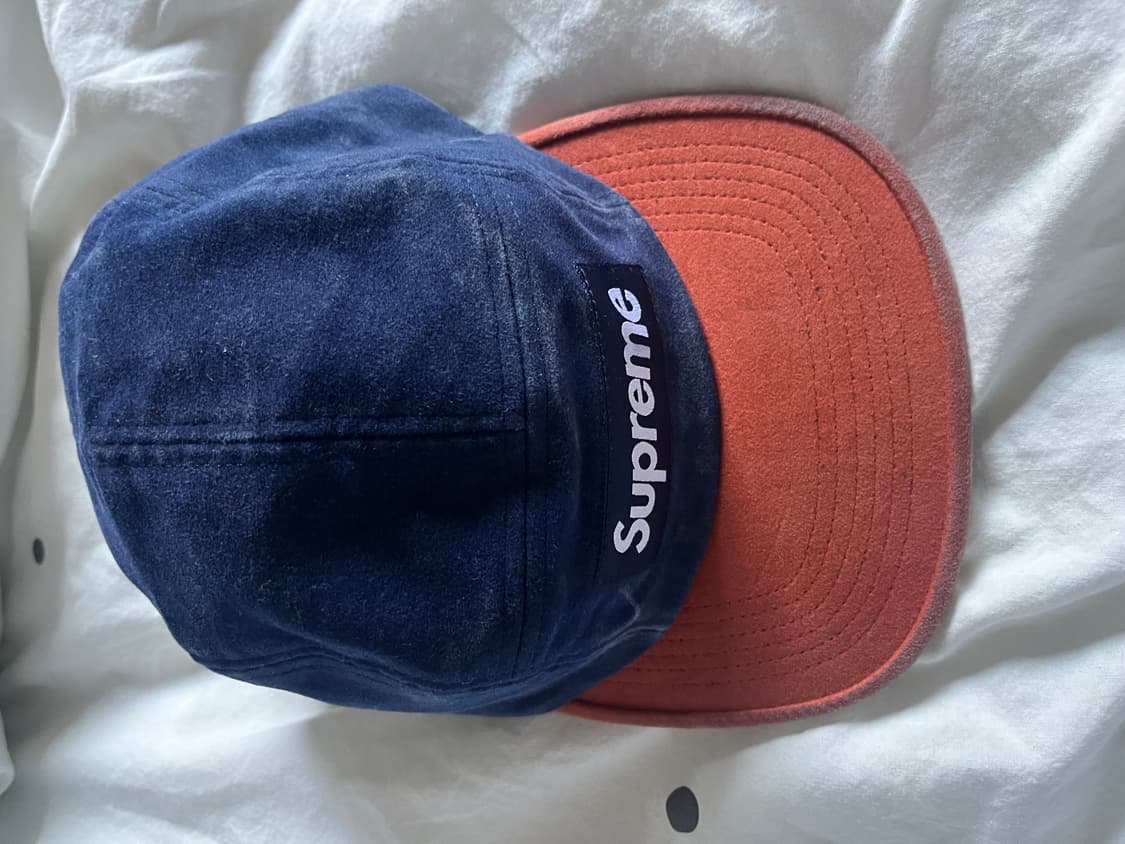 슈프림 25FW 몰스킨 캠프캡 네이비 상품이미지2