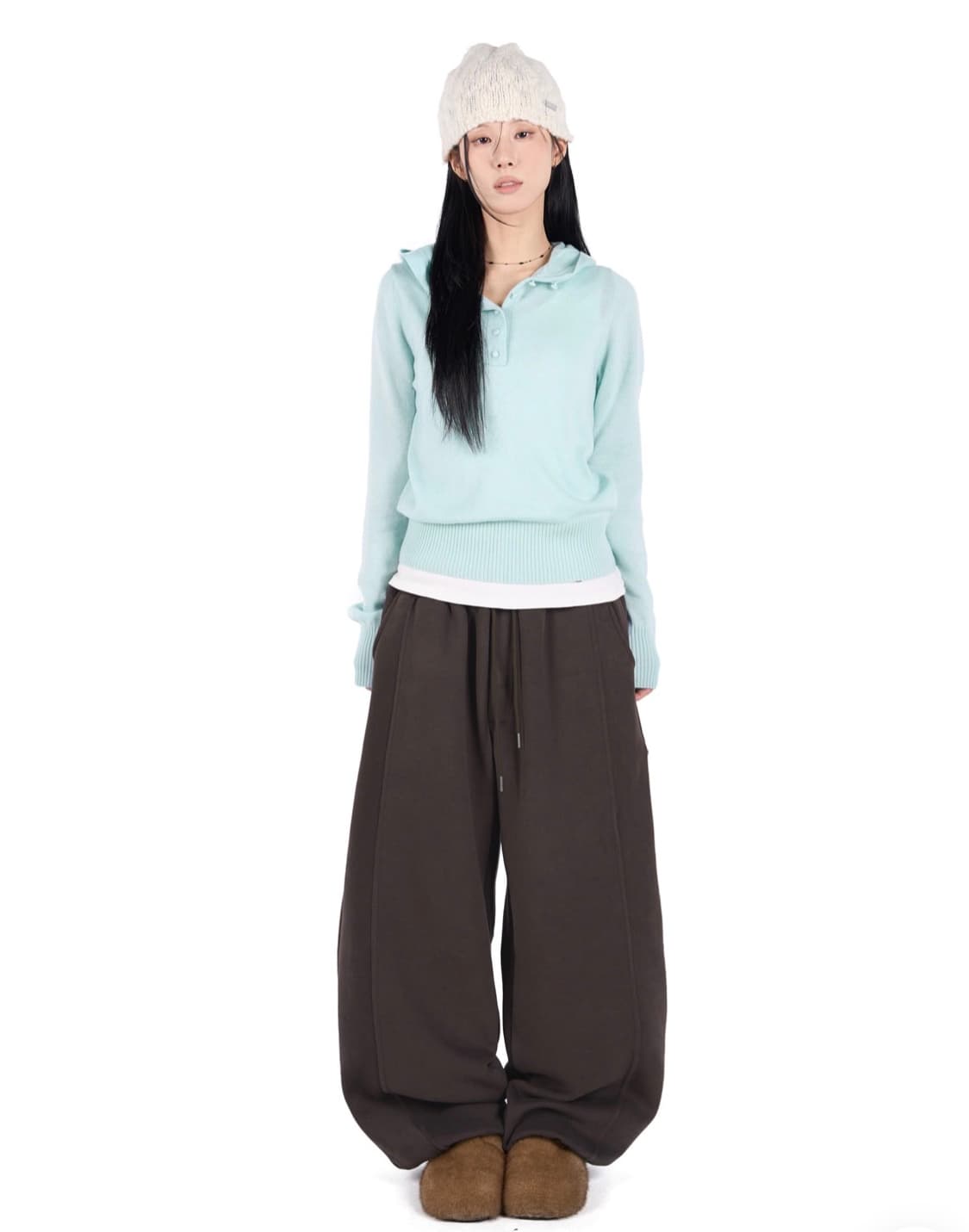 릿킴 BUTTON HOOD KNIT 상품이미지2