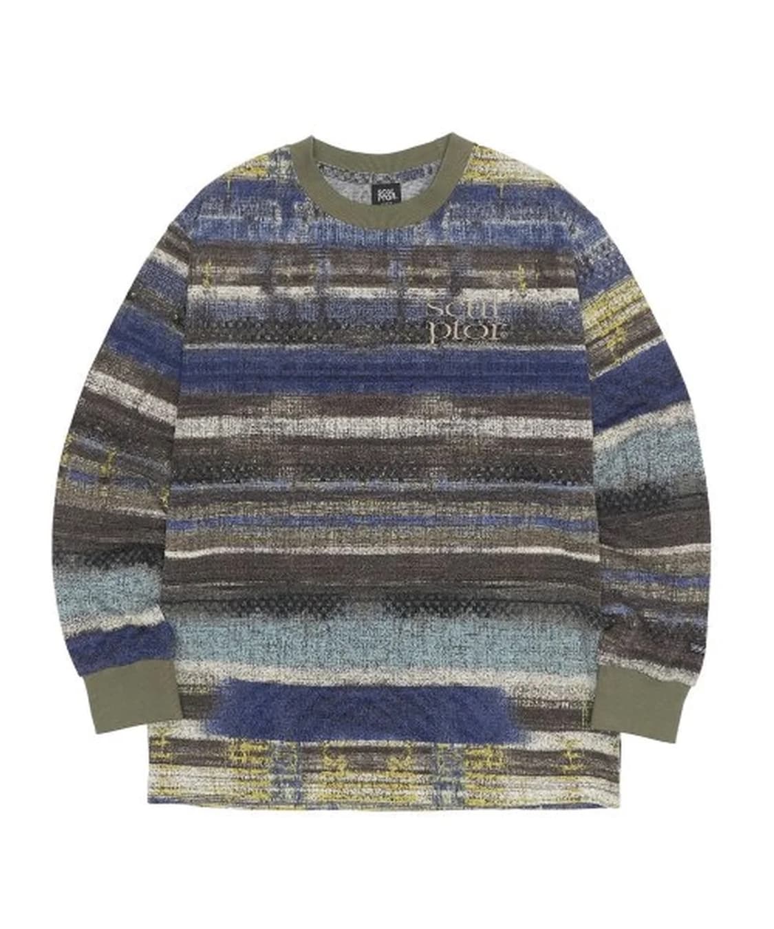 Ombrer Stripe L/S Tee Multi Blue 상품이미지1
