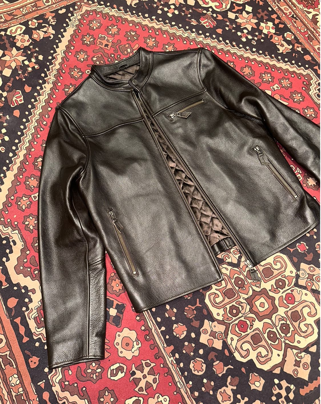 ( M-L) 바이커가죽 소가죽자켓 워크웨어 아메카지 빈티지가죽 상품이미지2