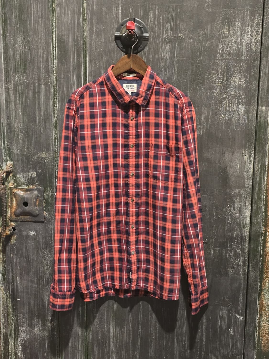 Indian Terrain Plaid Long Sleeve Shirt 상품이미지1