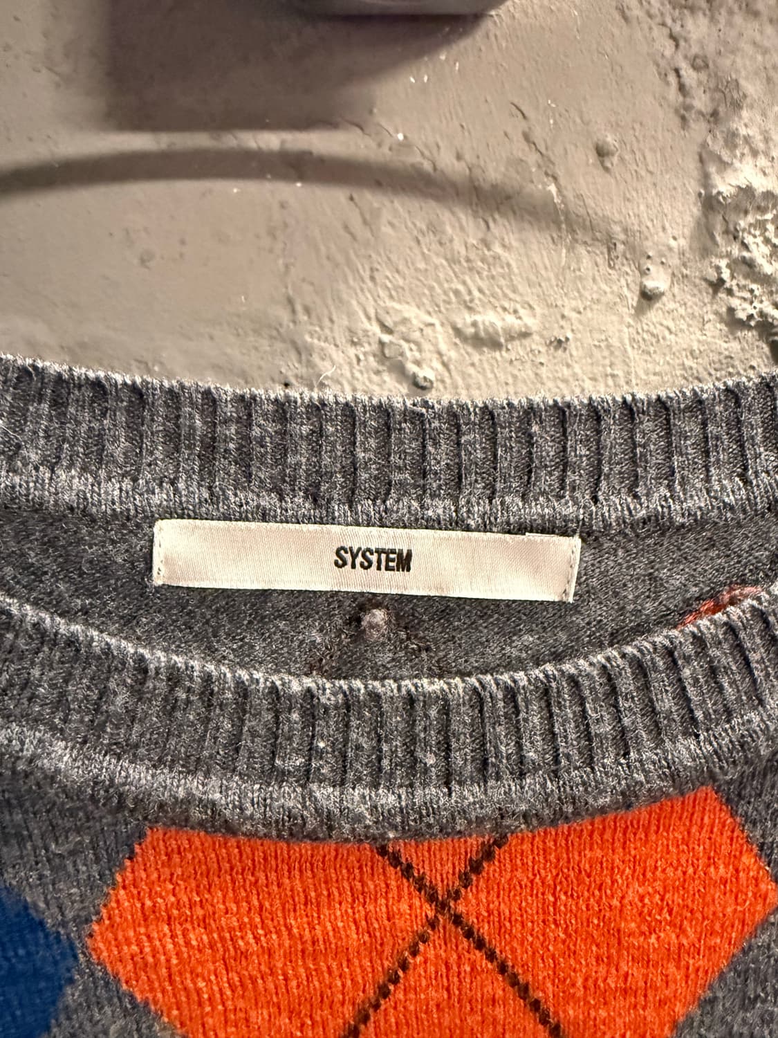 시스템 SYSTEM 아가일 울 니트 멀티컬러 105 상품이미지5