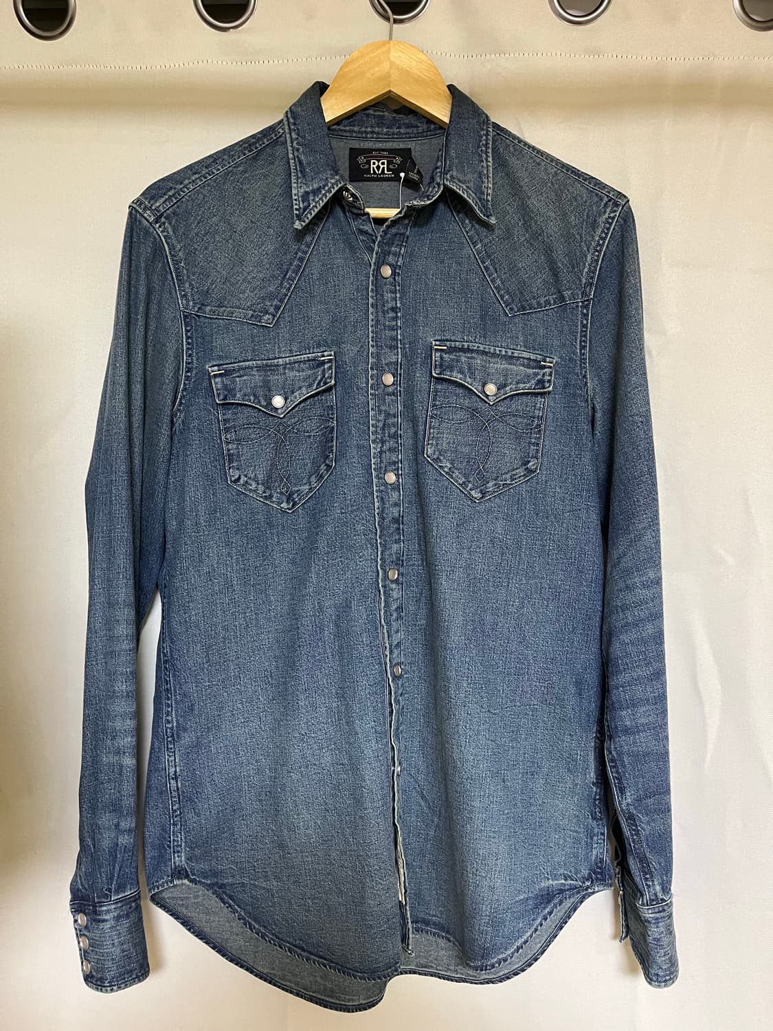 Rrl 데님 웨스턴 셔츠 중청 새상품 상품이미지1