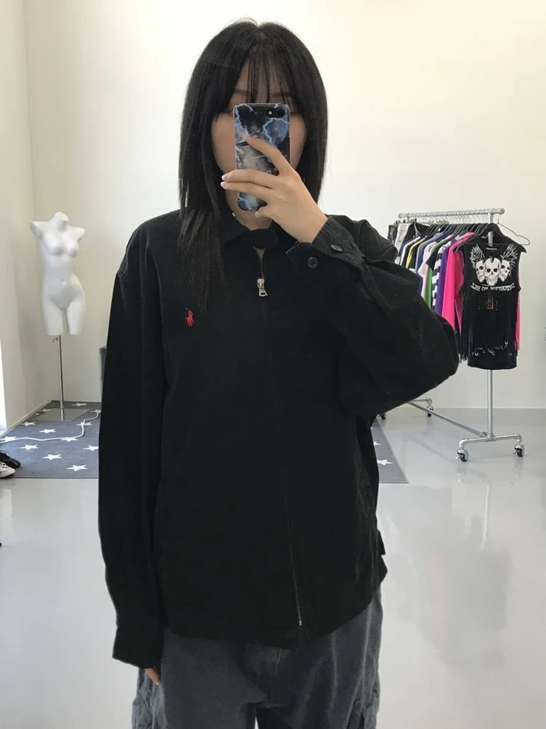 폴로랄프로렌 코튼 블랙 헤링턴 자켓 상품이미지1