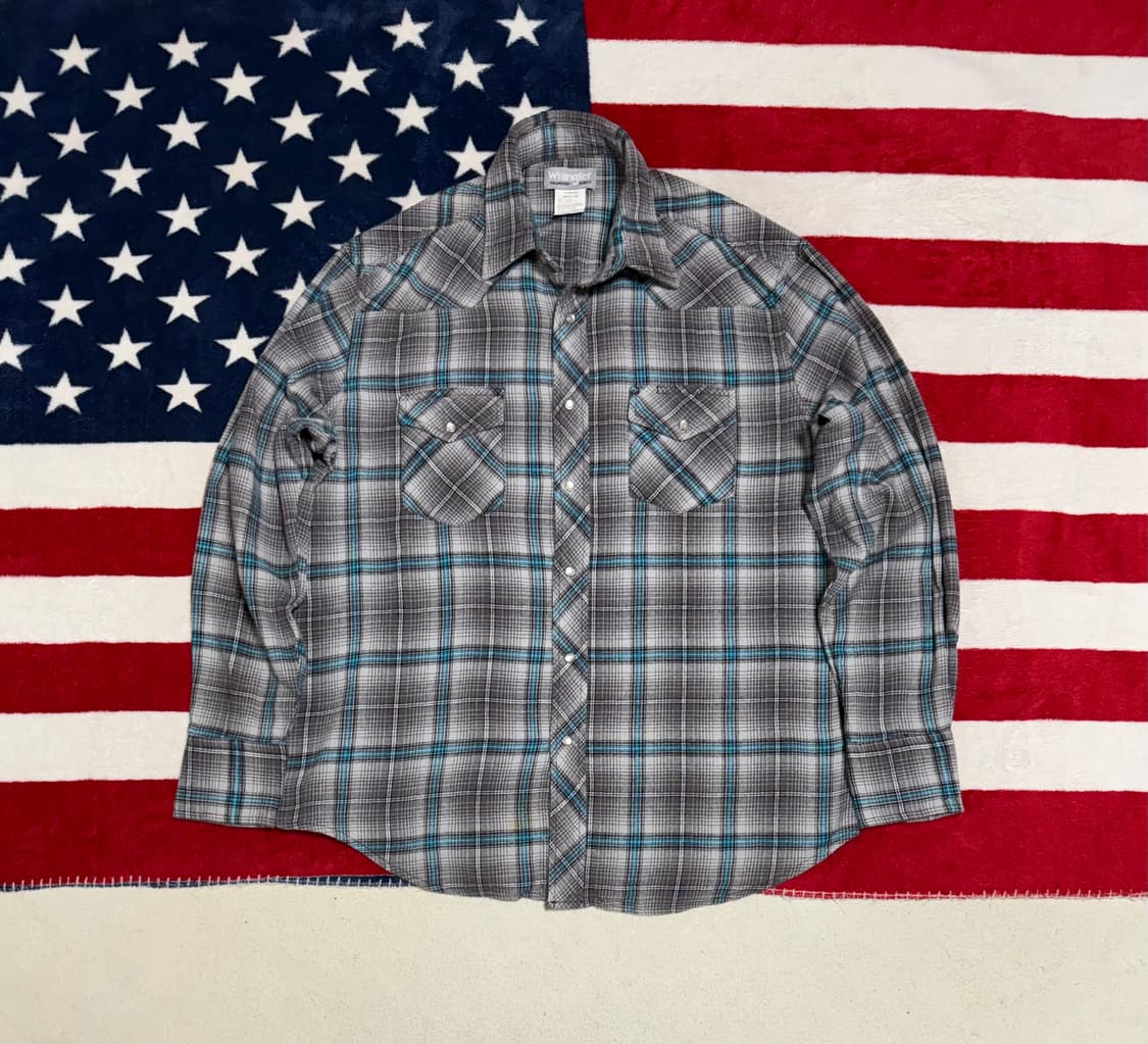 랭글러웨스턴셔츠 Wrangler westernshirt 플란넬셔츠 빈티지 상품이미지1