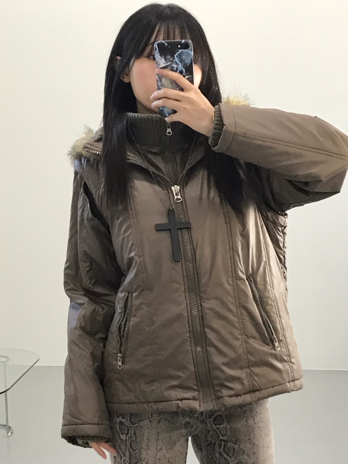 Jpn Zipper details Puffer Jackets 상품이미지1