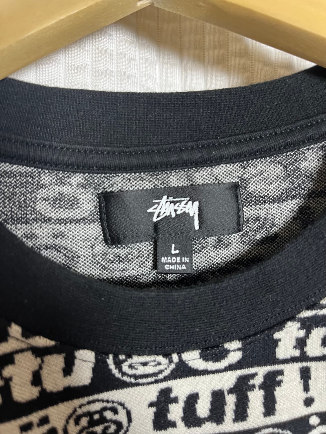 [L] 스투시 CPFM 자카드 크루 스트라이프 반팔 티셔츠 상품이미지3