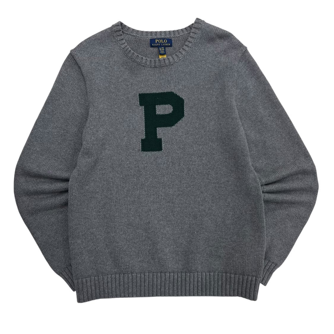폴로 랄프로렌 딥그린 자수 차콜 니트 XL 상품이미지2
