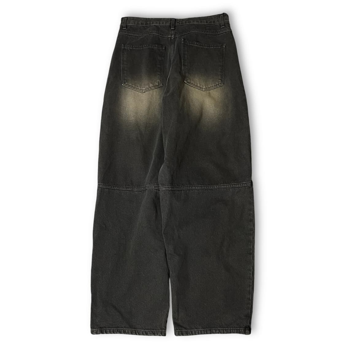 (34) D-green 흑청 워싱 데님 팬츠 L 상품이미지2