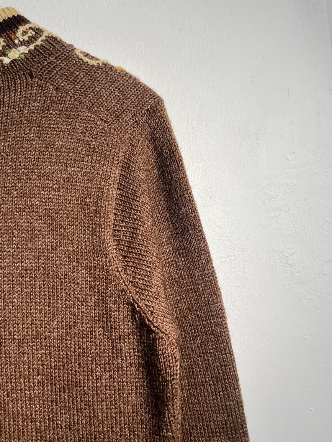 Wool 100% 울 100% 자수 롱 가디건 집업  상품이미지9