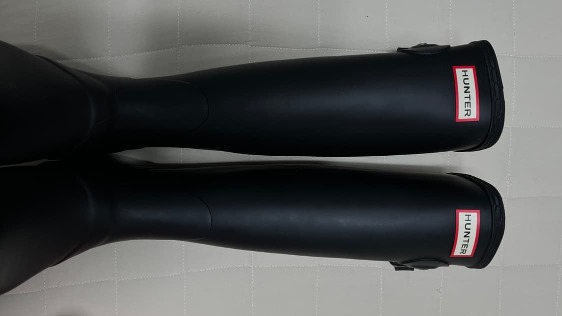 헌터 오리지널 톨 레인 부츠 블랙 uk4 상품이미지5