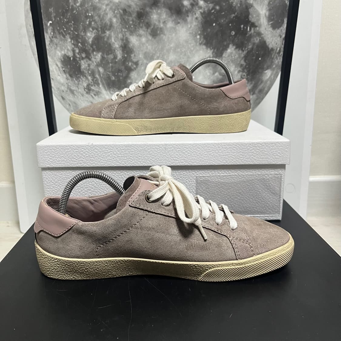 정품 39) 생로랑 로고 누벅 스니커즈 250~255 상품이미지2