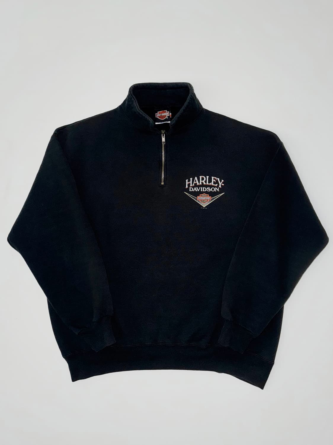 [XL] 빈티지 할리데이비슨 쿼터 집업 스웻셔츠 상품이미지1