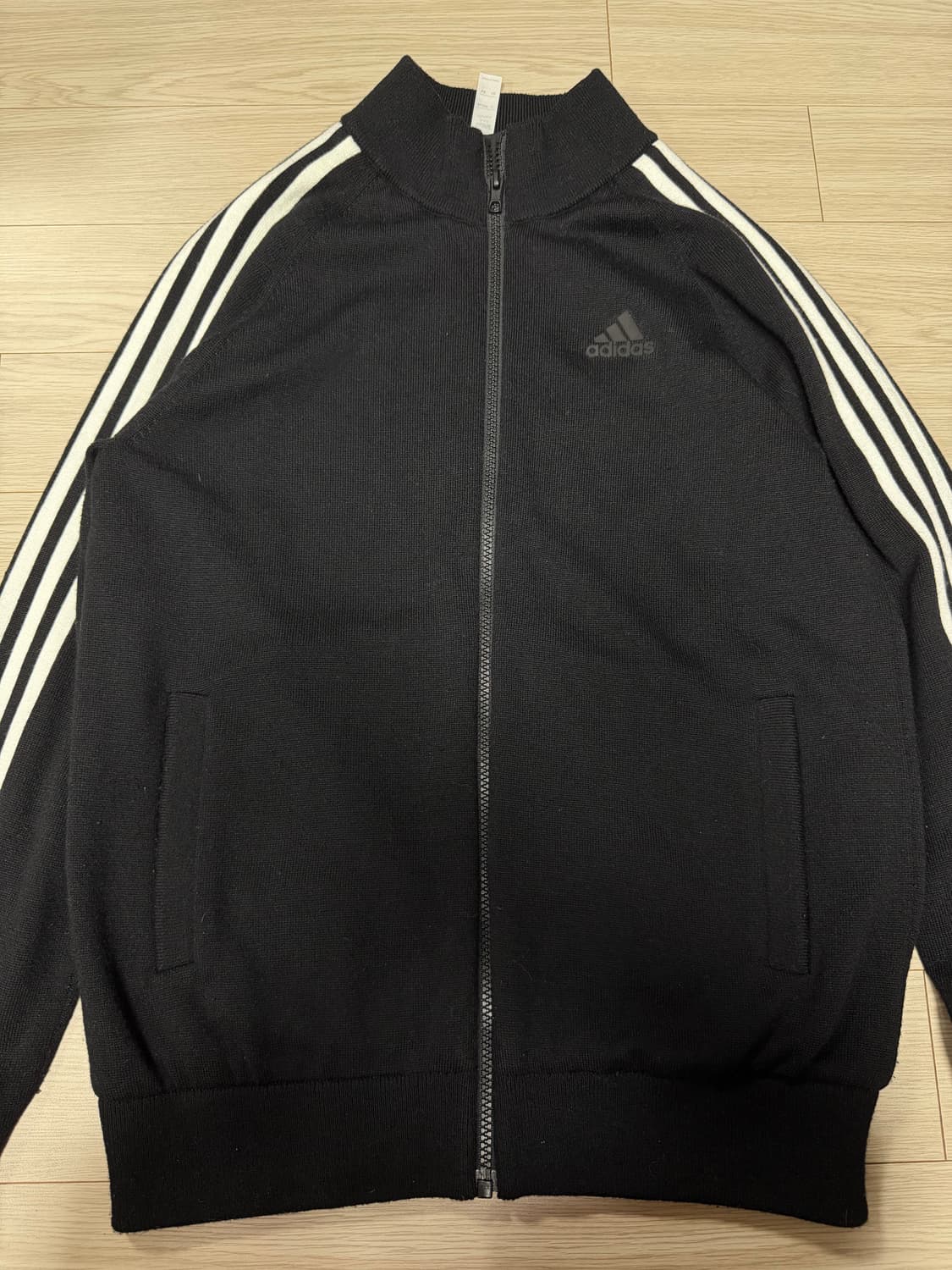 아디다스 블랙 니트 집업 L 상품이미지2