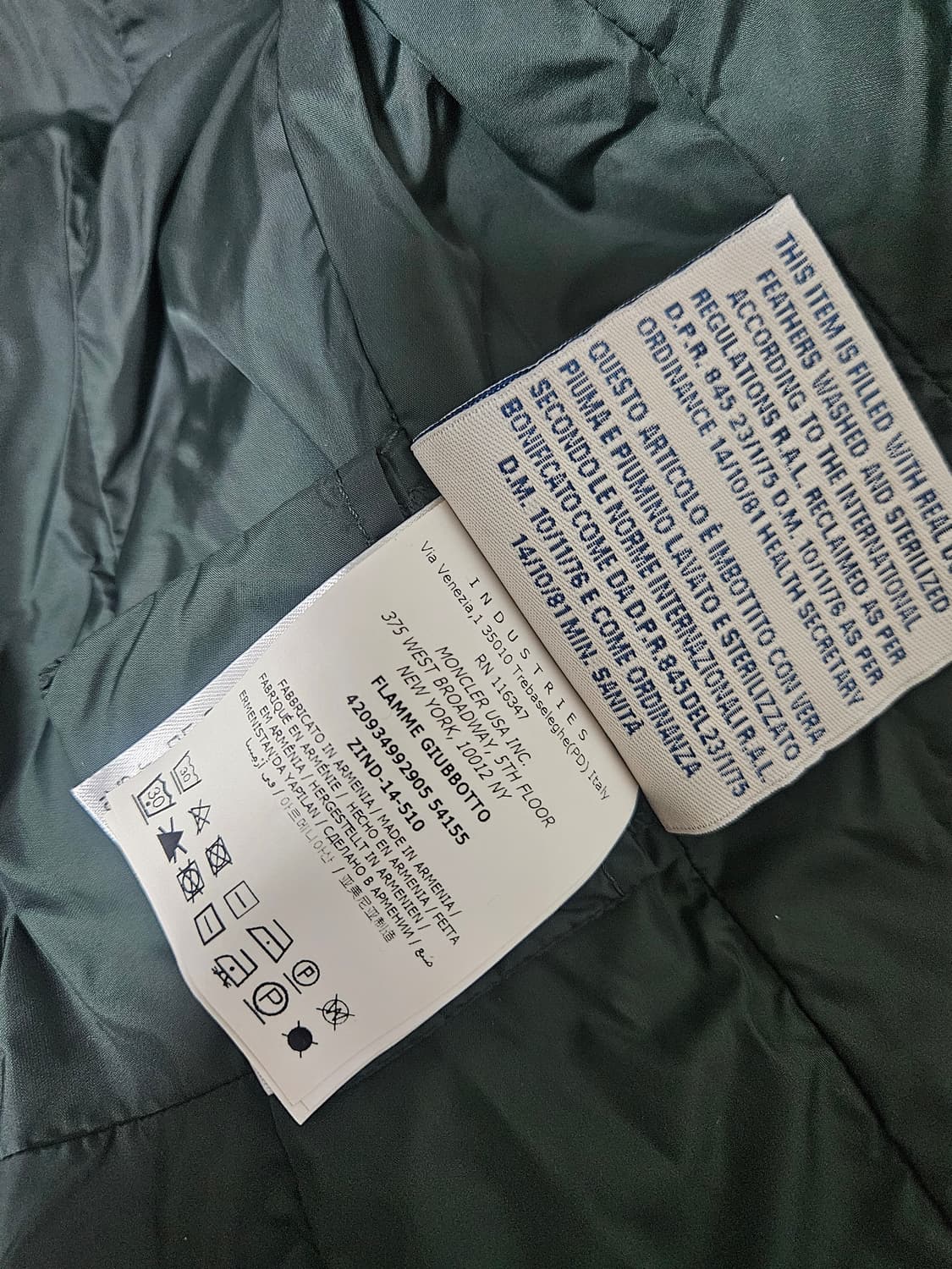 [0] 정품 몽클레어 플라메뜨 다크그린 상품이미지10