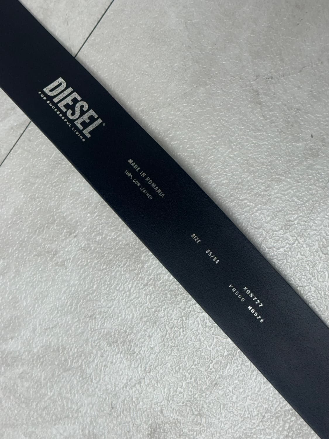 •DIESEL 디젤 오벌 D 로고 레더 벨트 상품이미지4