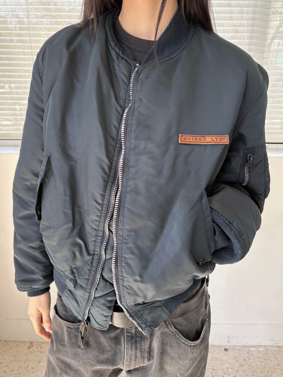 Avirex MA-1 플라이트 자켓 다크 네이비 상품이미지3