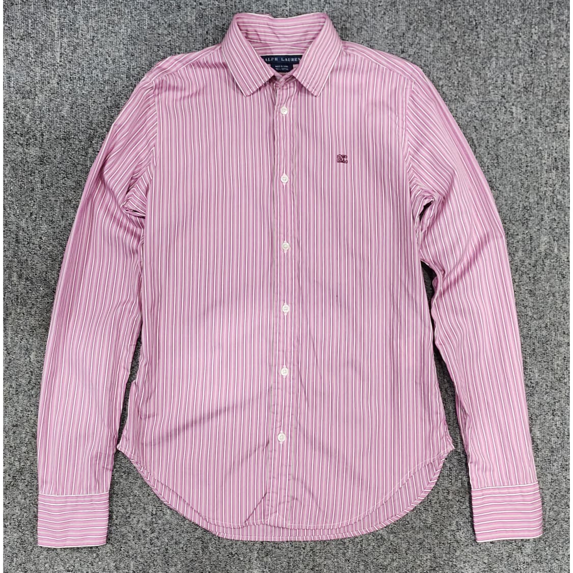 폴로 랄프로렌 폴로 알파벳 로고 스트라이프 핑크 셔츠 우먼 2 상품이미지1