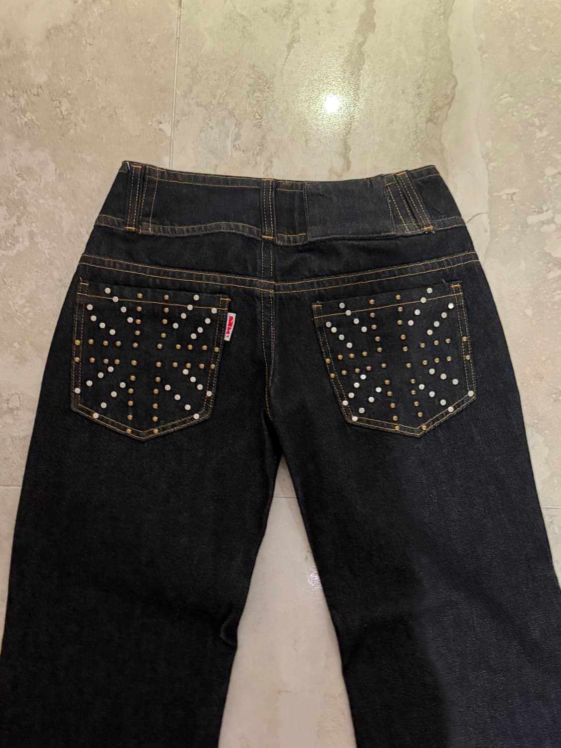 새상품)스컬프터 유니온잭 데님 팬츠 인디고 M 상품이미지4