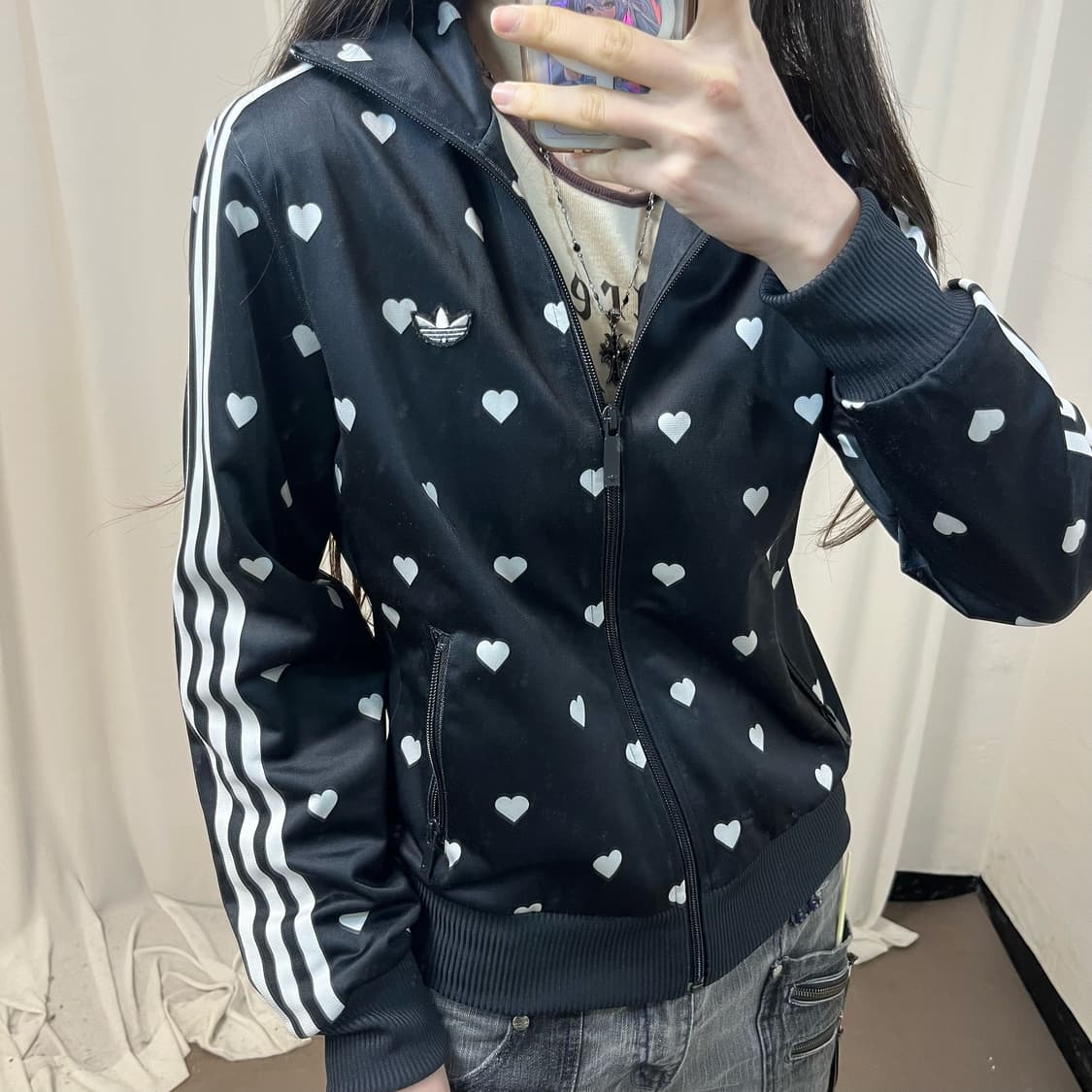 Adidas heart dot Firebird jersey  상품이미지3