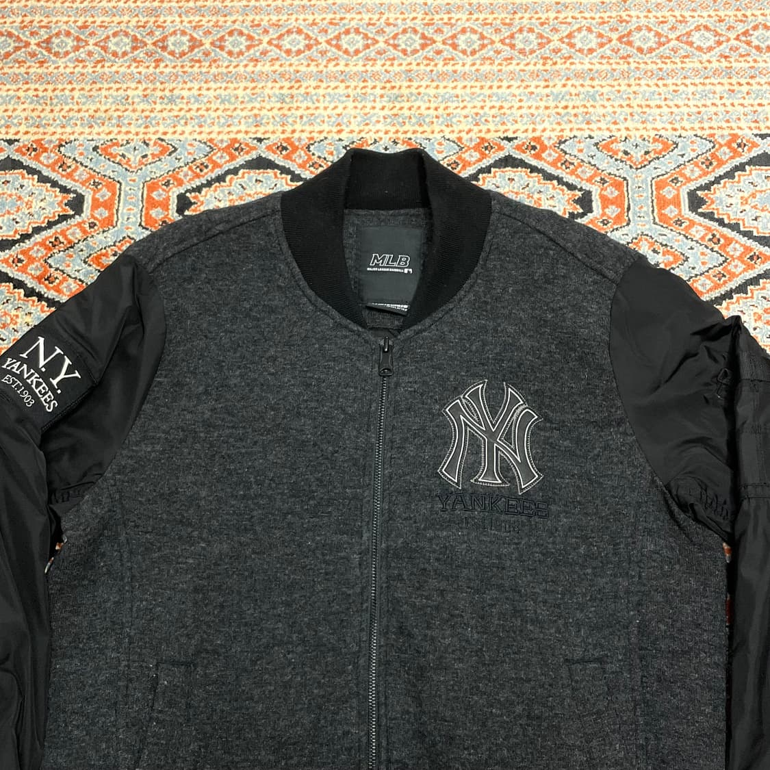 MLB 뉴욕양키스 차콜 누빔 블루종 자켓 남성95 상품이미지2