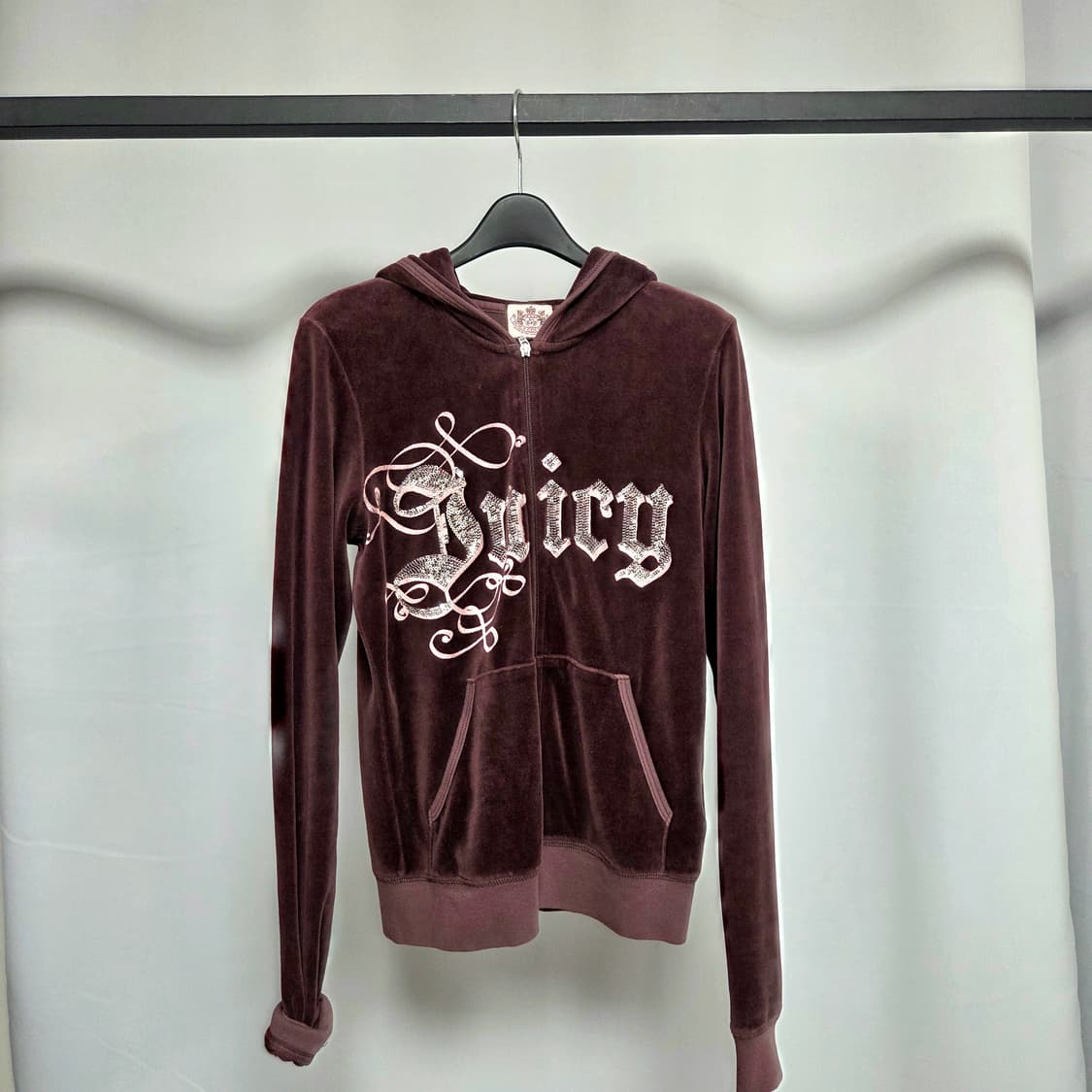 쥬시꾸뛰르 핑츠초코 벨벳후드집업(희귀컬러) 상품이미지1