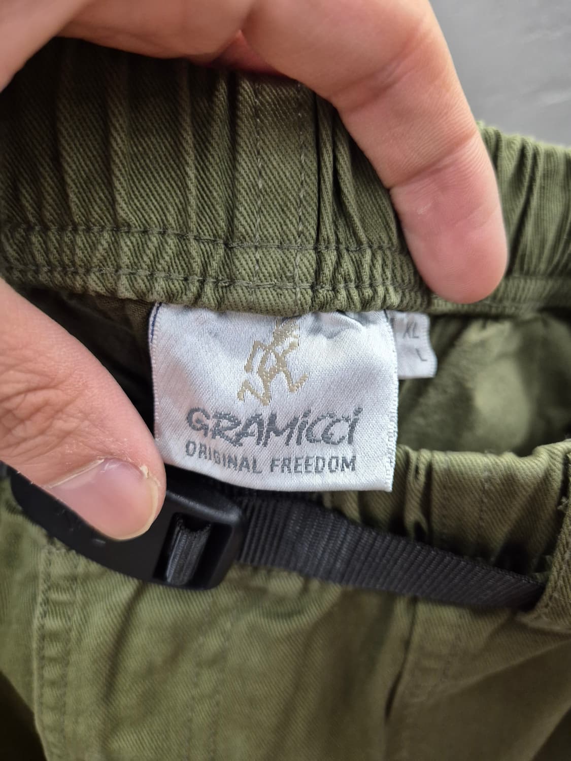 그라미치 코튼 팬츠 카키 USA L 상품이미지8